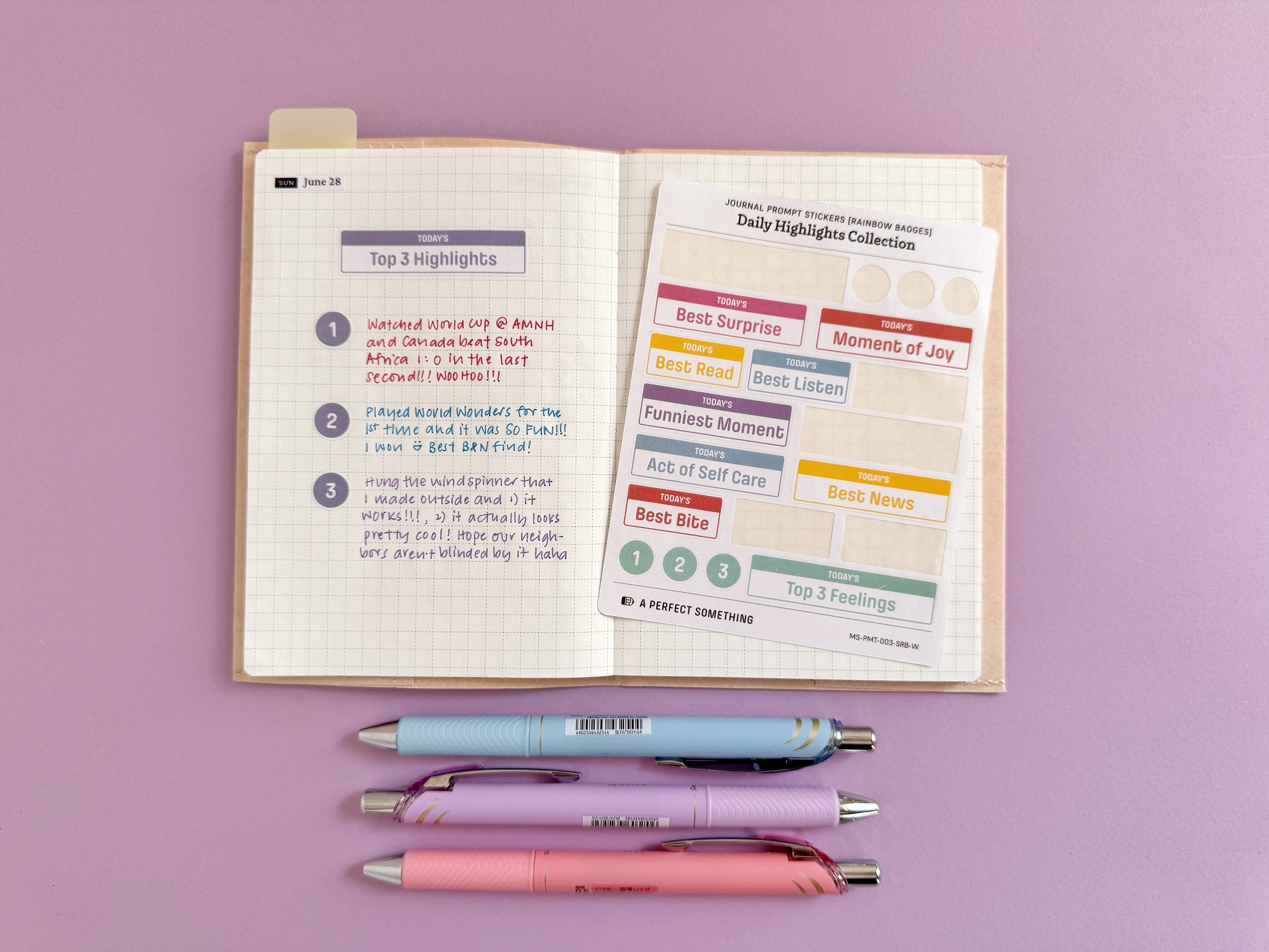 How to use journal prompt stickers: minimalist edition (pen and paper only!)