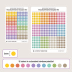 Micro (3mm) Tracking Dot Stickers: Standard Color Palette Sampler Sets
