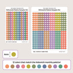 Tiny (4mm) Tracking Dot Stickers: Hobonichi Color Palette Sampler Sets