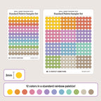 Small (5mm) Tracking Dot Stickers: Standard Color Palette Sampler Sets