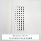 Small (5mm) Tracking Dot Stickers: Hobonichi Color Palette Sampler Sets