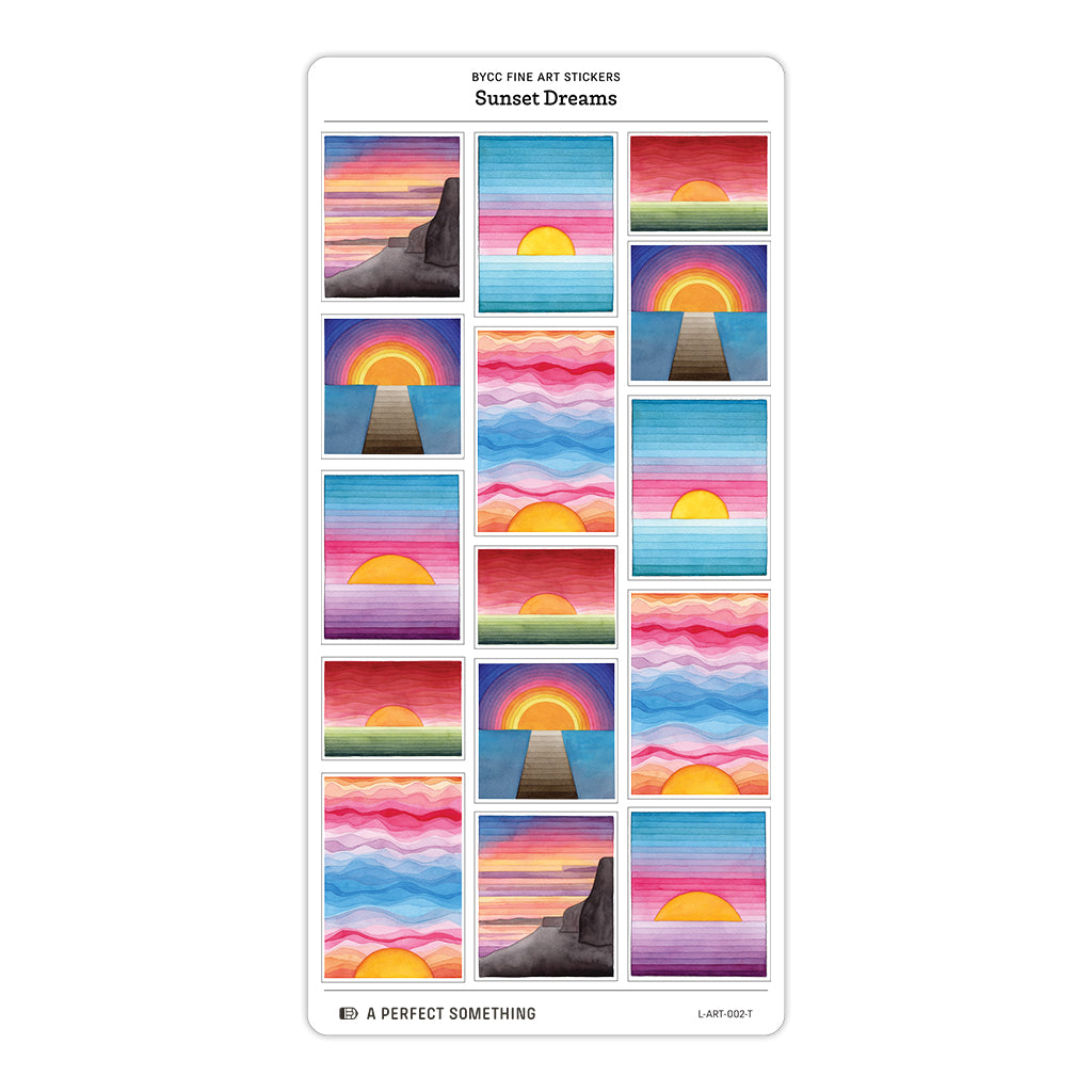 BYCC Fine Art Stickers: Sunset Dreams