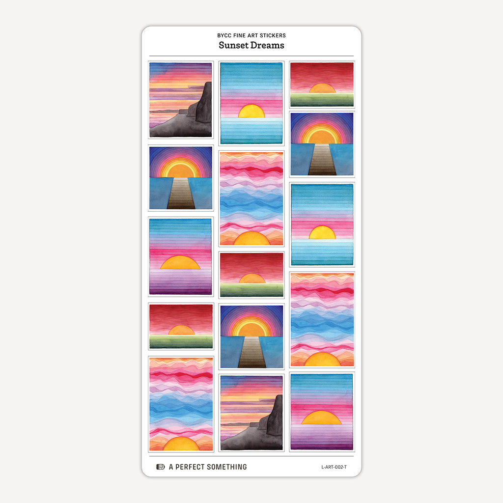 BYCC Fine Art Stickers: Sunset Dreams