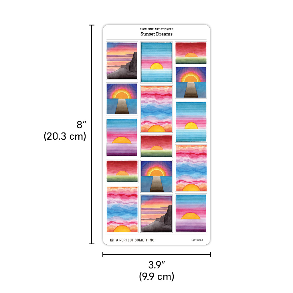 BYCC Fine Art Stickers: Sunset Dreams
