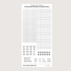 3.45mm Grid Layout Stickers: Monthly Tracking Kits (fits Hobonichi A6 HON and Techo Original A6 (beige covers only) and A6 Avec monthly sections