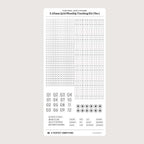 3.45mm Grid Layout Stickers: Monthly Tracking Kits (fits Hobonichi A6 HON and Techo Original A6 (beige covers only) and A6 Avec monthly sections