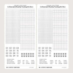 3.45mm Grid Layout Stickers: Monthly Tracking Kits (fits Hobonichi A6 HON and Techo Original A6 (beige covers only) and A6 Avec monthly sections