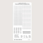 3.4mm Grid Layout Stickers: Monthly Tracking Kits (fits Hobonichi Weeks monthly section)