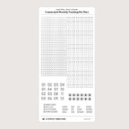 3.4mm Grid Layout Stickers: Monthly Tracking Kits (fits Hobonichi Weeks monthly section)