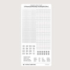 3.55mm Grid Layout Stickers: Monthly Tracking Kits (fits Hobonichi Weeks weekly and blank grid sections)