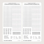 3.55mm Grid Layout Stickers: Monthly Tracking Kits (fits Hobonichi Weeks weekly and blank grid sections)
