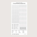 3.7mm Grid Layout Stickers: Monthly Tracking Kits