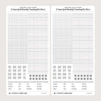 3.7mm Grid Layout Stickers: Monthly Tracking Kits