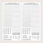 3.81mm Grid Layout Stickers: Monthly Tracking Kits (fits Aura Estelle planners)