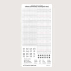 3.9mm Grid Layout Stickers: Monthly Tracking Kits