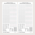 4mm Grid Layout Stickers: Monthly Tracking Kits (fits Aura Estelle planners, select Sterling Ink planners, Stalogy notebooks)