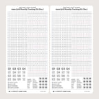4mm Grid Layout Stickers: Monthly Tracking Kits