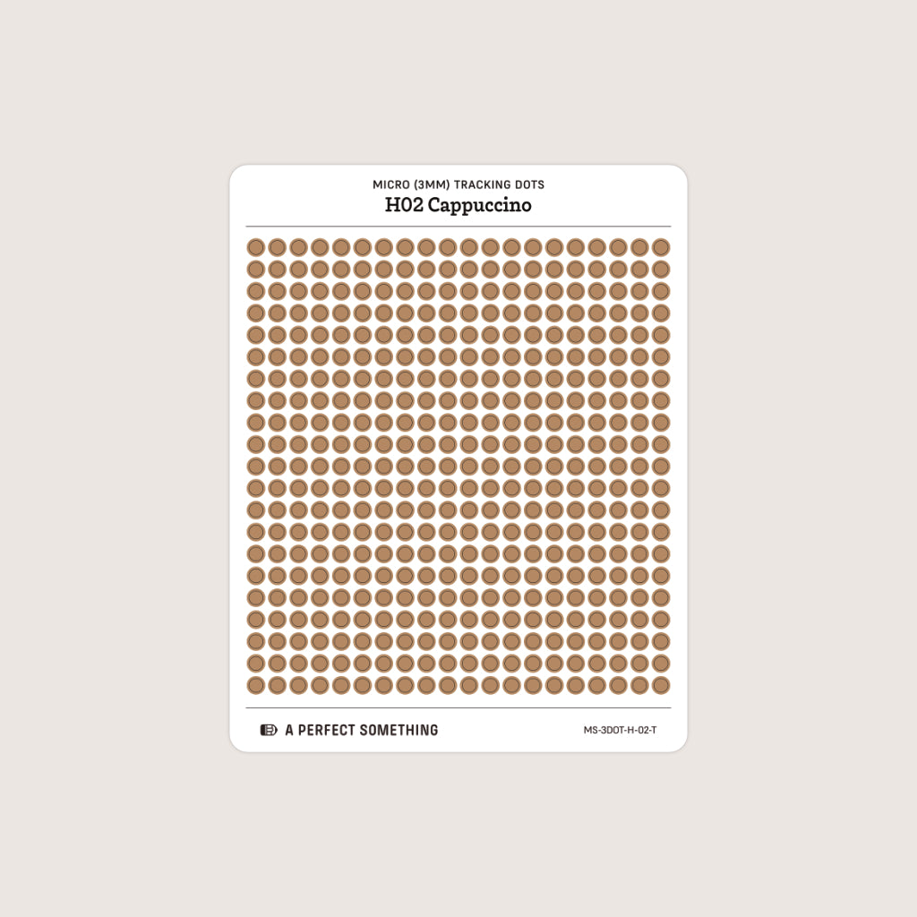 Micro (3mm) Tracking Dot Stickers: Hobonichi Color Palette [Medium Sheet Size]