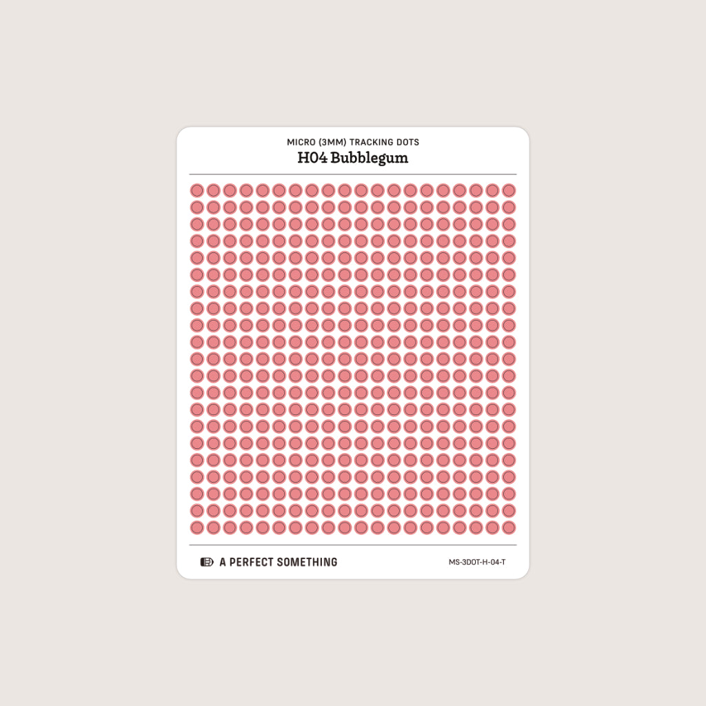 Micro (3mm) Tracking Dot Stickers: Hobonichi Color Palette [Medium Sheet Size]