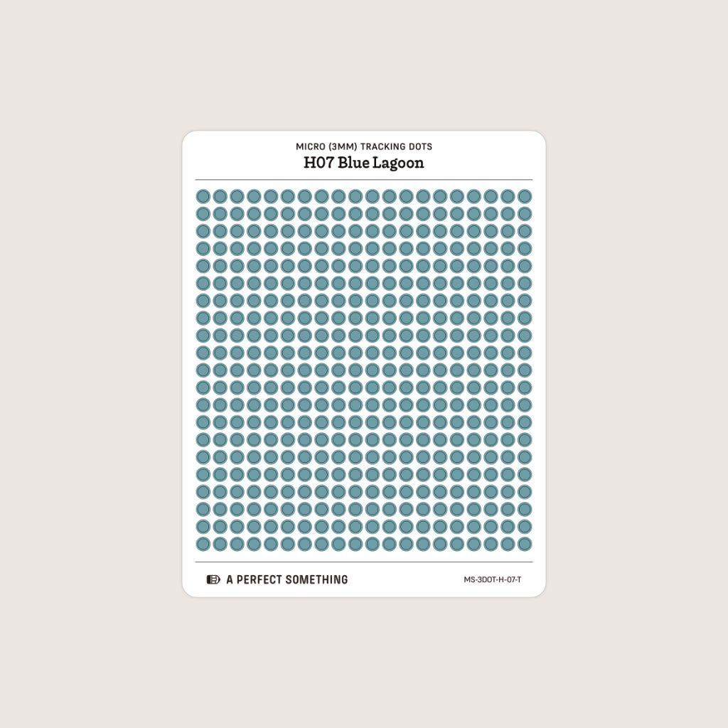 Micro (3mm) Tracking Dot Stickers: Hobonichi Color Palette [Medium Sheet Size]