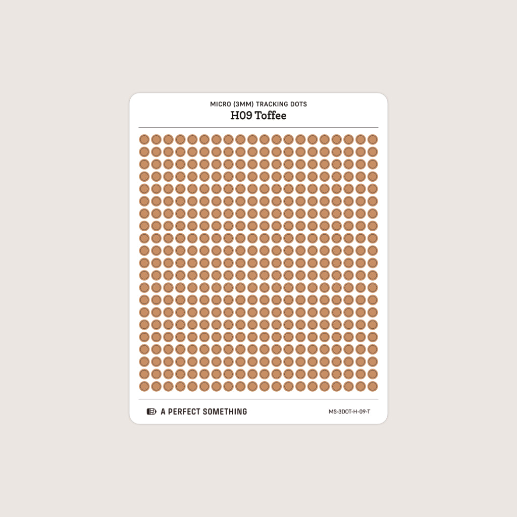 Micro (3mm) Tracking Dot Stickers: Hobonichi Color Palette [Medium Sheet Size]