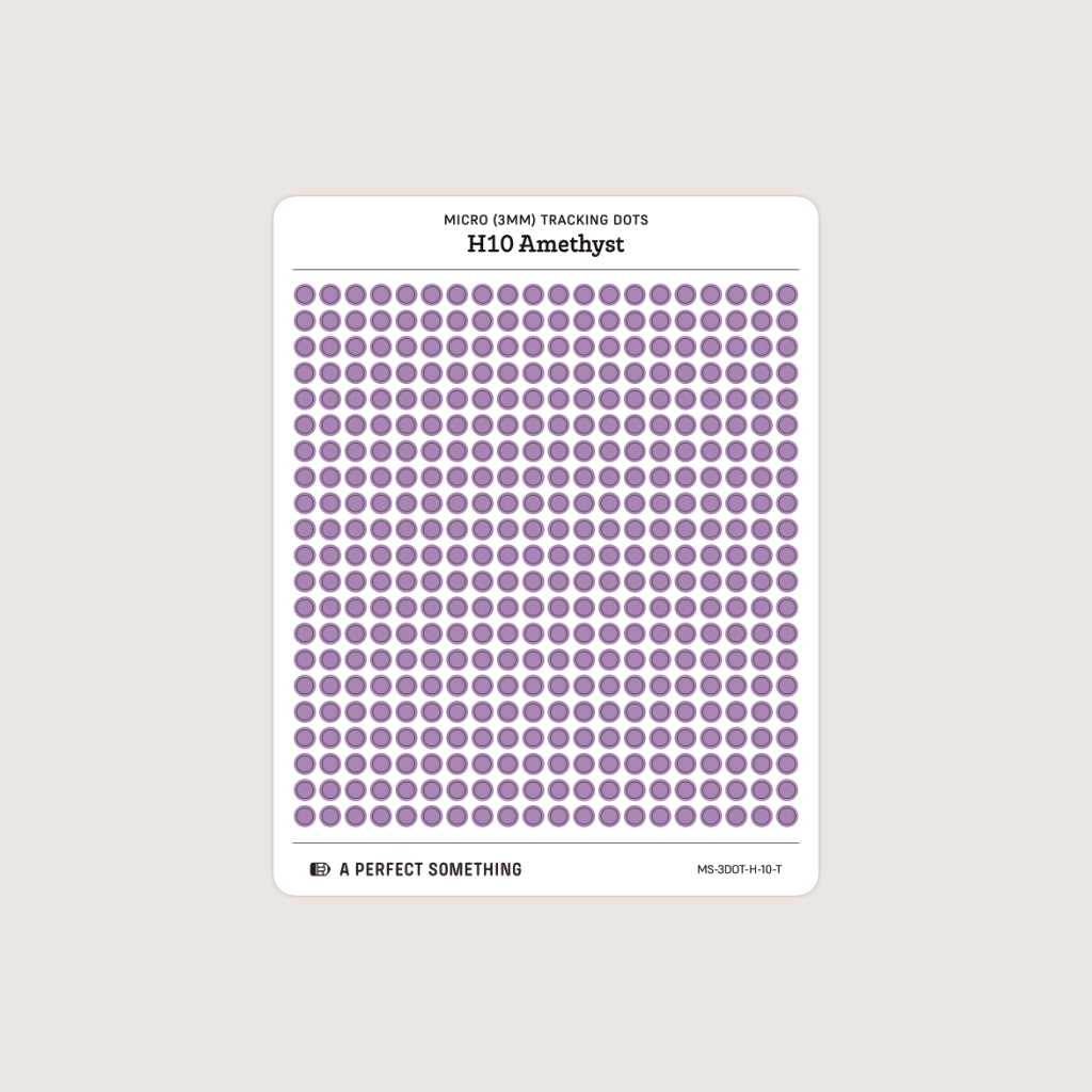 Micro (3mm) Tracking Dot Stickers: Hobonichi Color Palette [Medium Sheet Size]