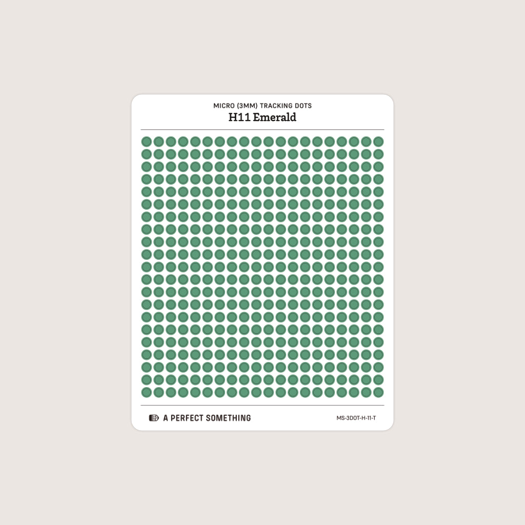 Micro (3mm) Tracking Dot Stickers: Hobonichi Color Palette [Medium Sheet Size]