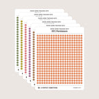 Micro (3mm) Tracking Dot Stickers: Hobonichi Color Palette [Medium Sheet Size]