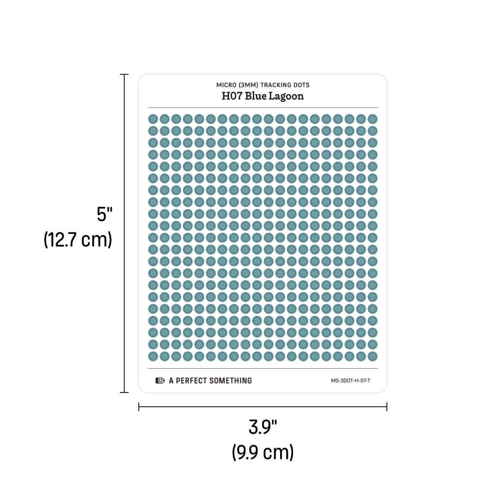 Micro (3mm) Tracking Dot Stickers: Hobonichi Color Palette [Medium Sheet Size]