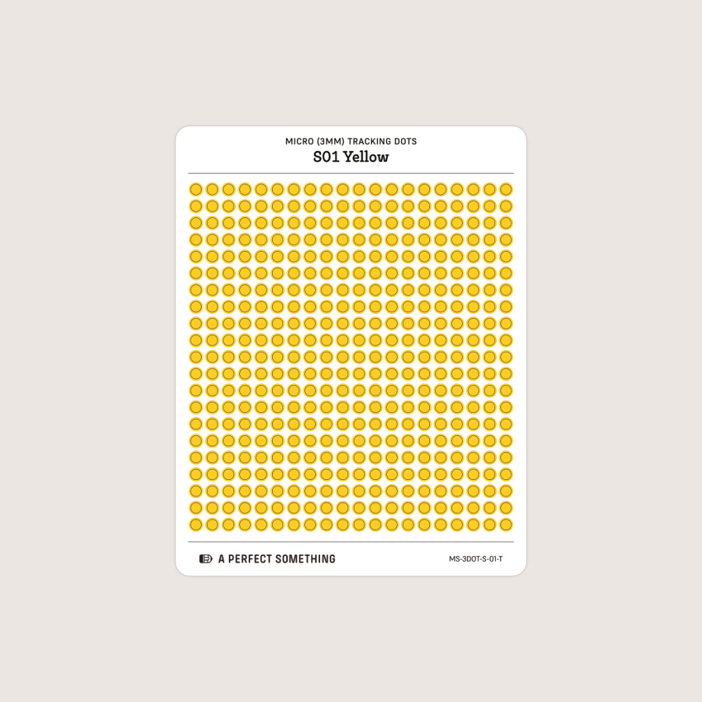Micro (3mm) Tracking Dot Stickers: Standard Color Palette [Medium Sheet Size]