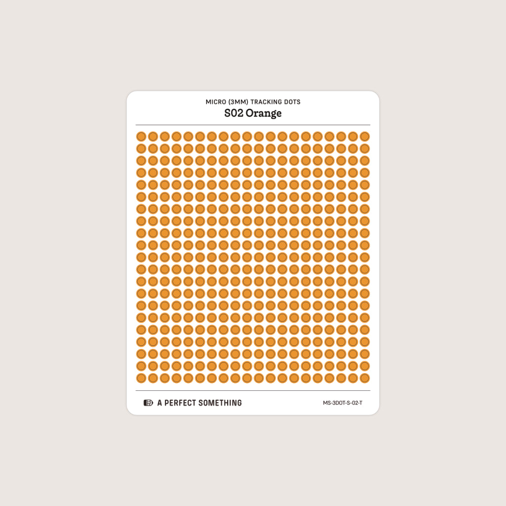 Micro (3mm) Tracking Dot Stickers: Standard Color Palette [Medium Sheet Size]