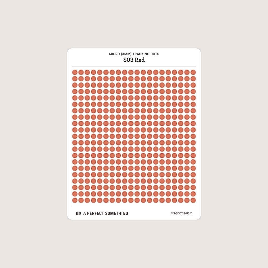Micro (3mm) Tracking Dot Stickers: Standard Color Palette [Medium Sheet Size]