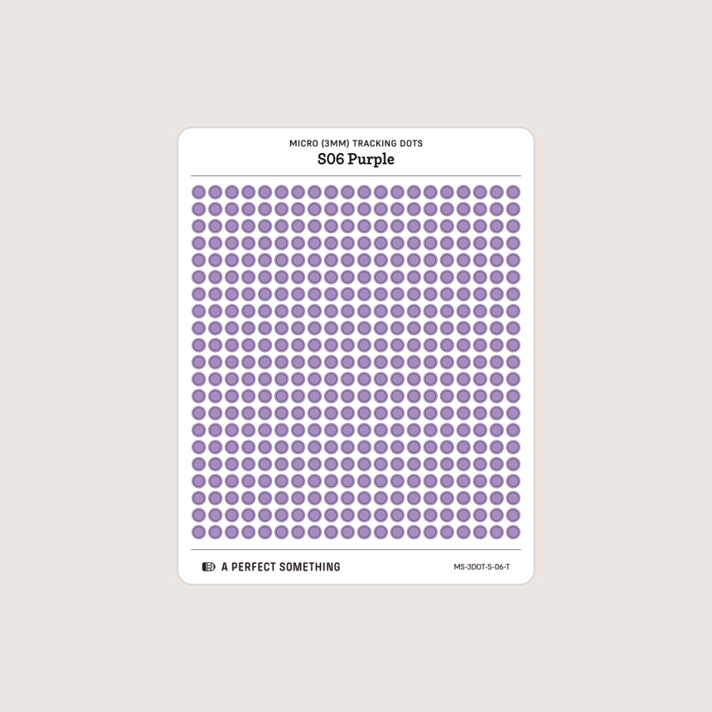 Micro (3mm) Tracking Dot Stickers: Standard Color Palette [Medium Sheet Size]