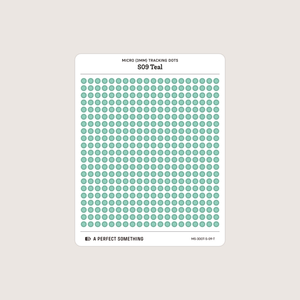 Micro (3mm) Tracking Dot Stickers: Standard Color Palette [Medium Sheet Size]