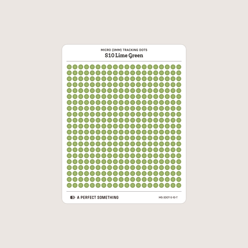 Micro (3mm) Tracking Dot Stickers: Standard Color Palette [Medium Sheet Size]