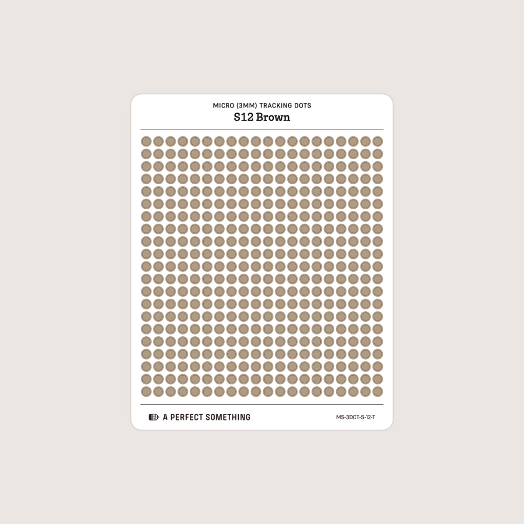 Micro (3mm) Tracking Dot Stickers: Standard Color Palette [Medium Sheet Size]