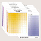 Micro (3mm) Tracking Dot Stickers: Standard Color Palette [Medium Sheet Size]