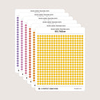 Micro (3mm) Tracking Dot Stickers: Standard Color Palette [Medium Sheet Size]