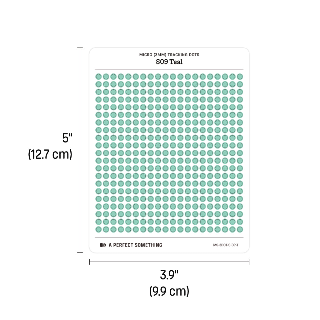 Micro (3mm) Tracking Dot Stickers: Standard Color Palette [Medium Sheet Size]