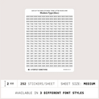 Day of the Week Stickers: Abbreviated All Caps