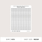 Day of the Week Stickers: Abbreviated All Caps