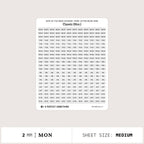 Day of the Week Stickers: Abbreviated All Caps