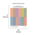 Tiny (4mm) Tracking Dot Stickers: Hobonichi Color Palette Sampler Sets