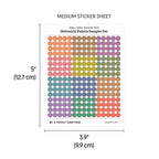 Small (5mm) Tracking Dot Stickers: Hobonichi Color Palette Sampler Sets