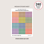Small (5mm) Tracking Dot Stickers: Hobonichi Color Palette Sampler Sets