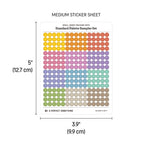 Small (5mm) Tracking Dot Stickers: Standard Color Palette Sampler Sets