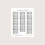 2027 Date Stickers: Micro Typewriter Stamp