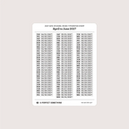 2027 Date Stickers: Micro Typewriter Stamp