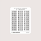 2027 Date Stickers: Micro Typewriter Stamp