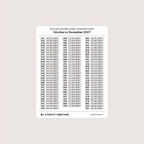 2027 Date Stickers: Micro Typewriter Stamp
